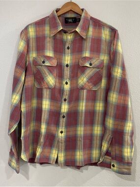 Ralph Lauren RRL Button-Down Shirt in Red and Yellow